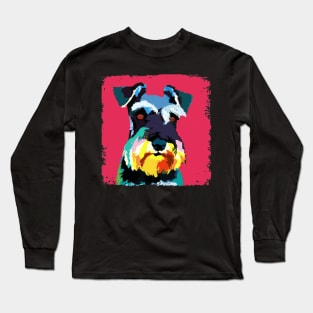 Miniature Schnauzer Pop Art - Dog Lover Gifts Long Sleeve T-Shirt